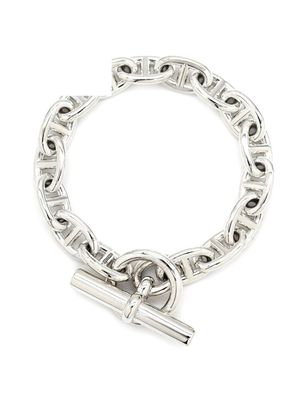 Hermes Bracelet Chaine D'ancre MM 925 Sterling Silver 16 Links